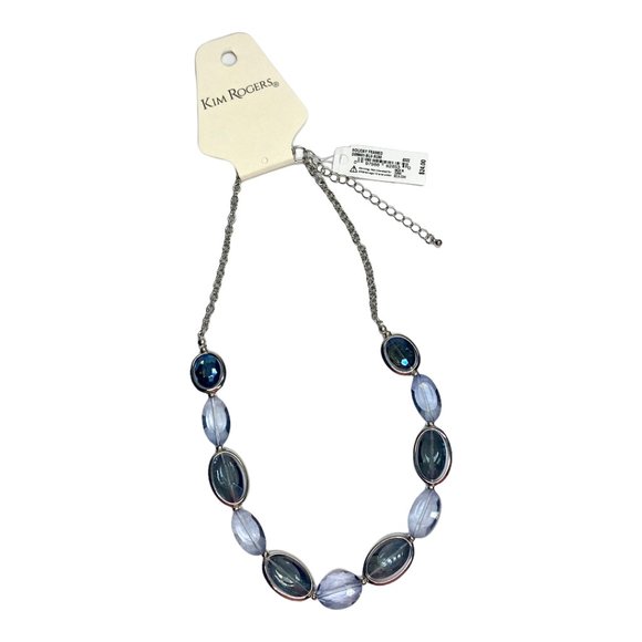 Kim Rogers Blue Crystal Single Row Necklace NWT - Picture 2 of 6